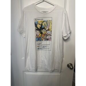 Cartoon Network Mens Graphic Cartoon Print T Shirt 2XL White Short Sleeve Casual